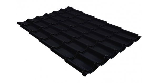 Металлочерепица классик GL 0,5 Quarzit lite RAL 9005 черный купить в Кимрах