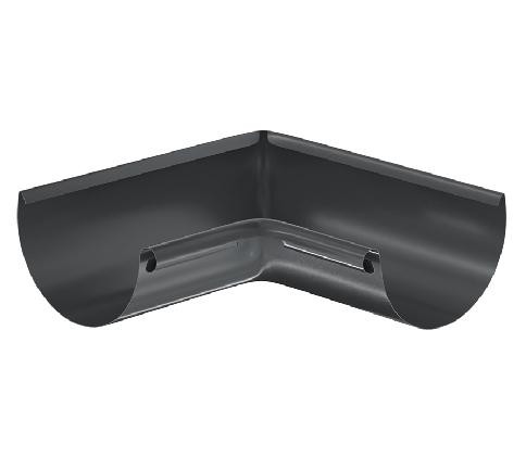 Водосток Aquasistem, система 150/100 - Угол желоба, внутренний 90° RAL 7024 Тёмно-серый купить в Кимрах