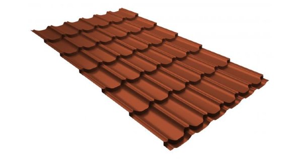 Металлочерепица квинта плюс 0,5 GreenCoat Pural RR 750 кирпично-красный (RAL 8004 терракота) купить в Кимрах